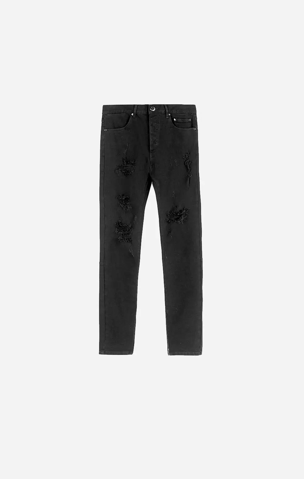 Black Light Distressed Panel Denim - ONLY THE BLIND™