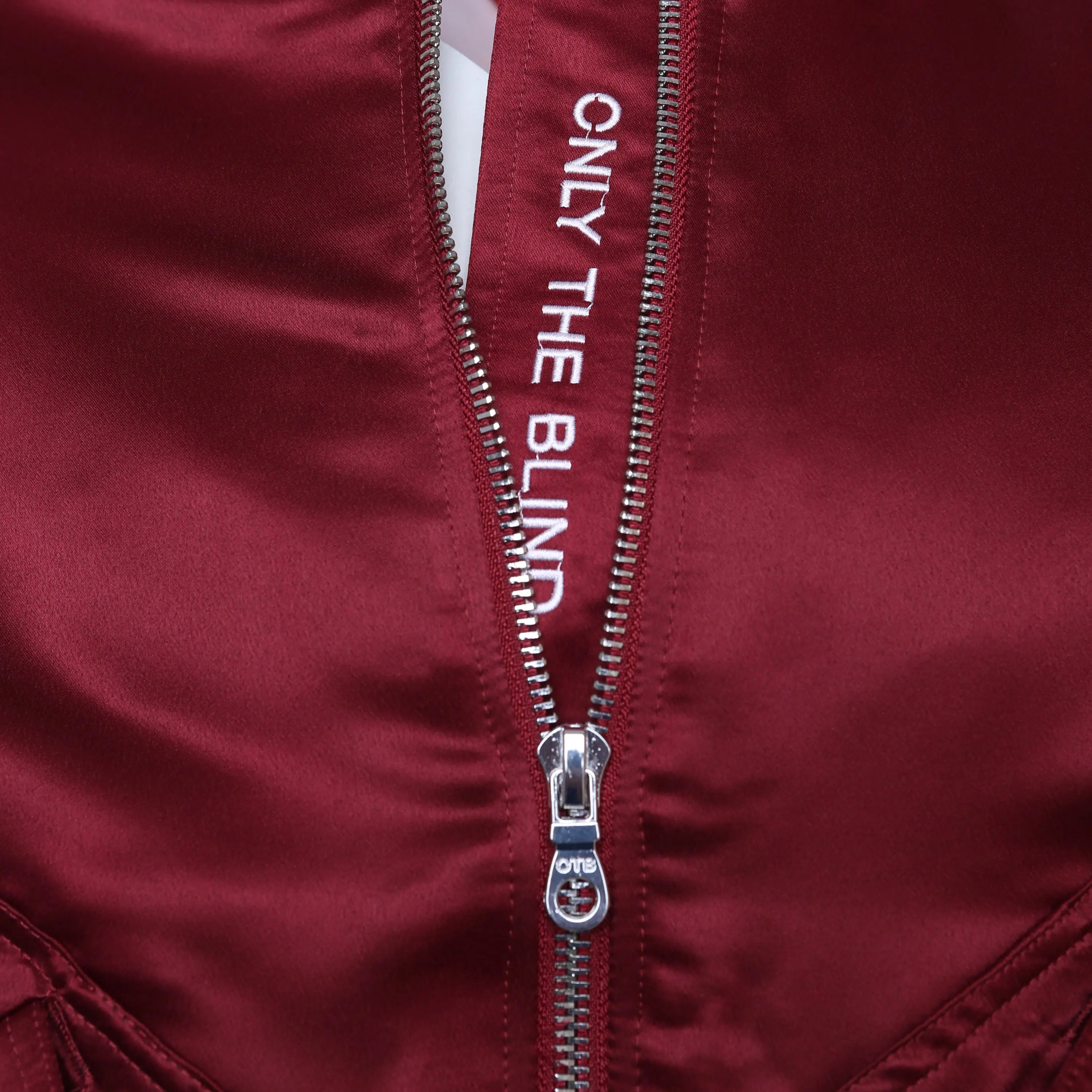 Signature satin wine bomber jacket - ONLY THE BLIND™