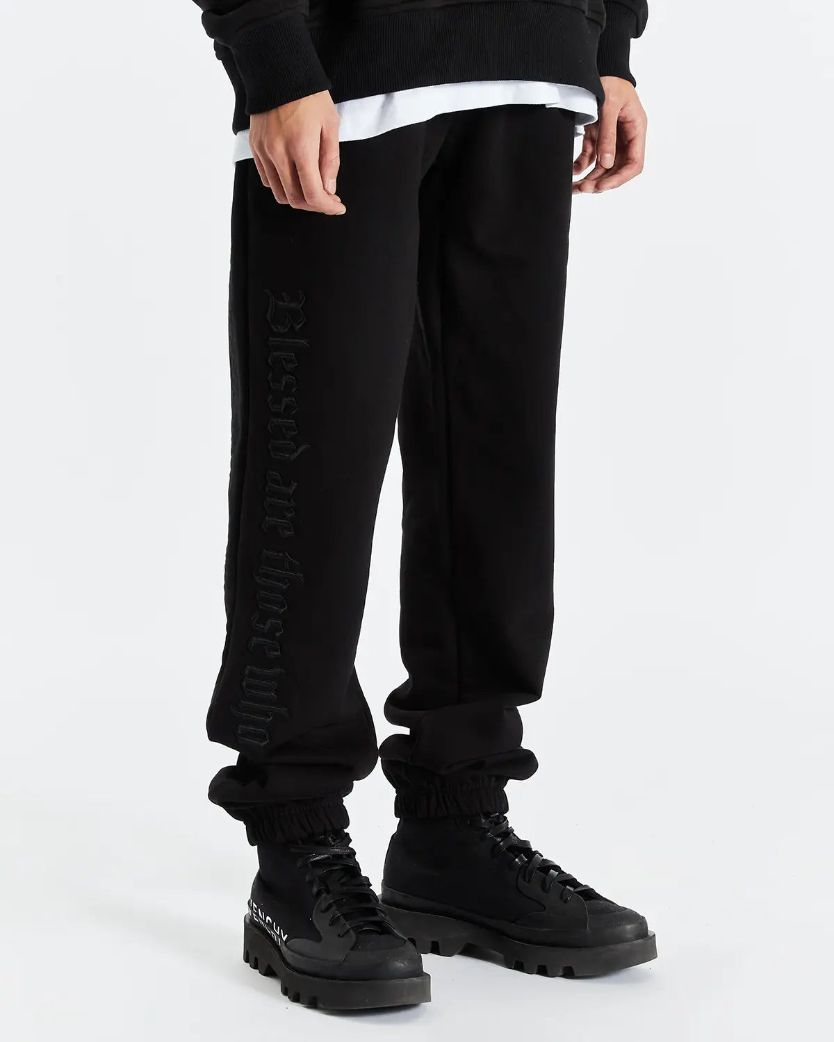 Black Split Statement Sweatpants - ONLY THE BLIND™
