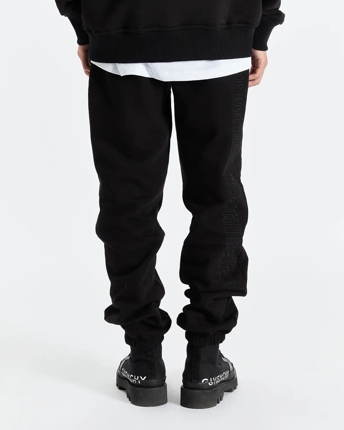 Black Split Statement Sweatpants - ONLY THE BLIND™