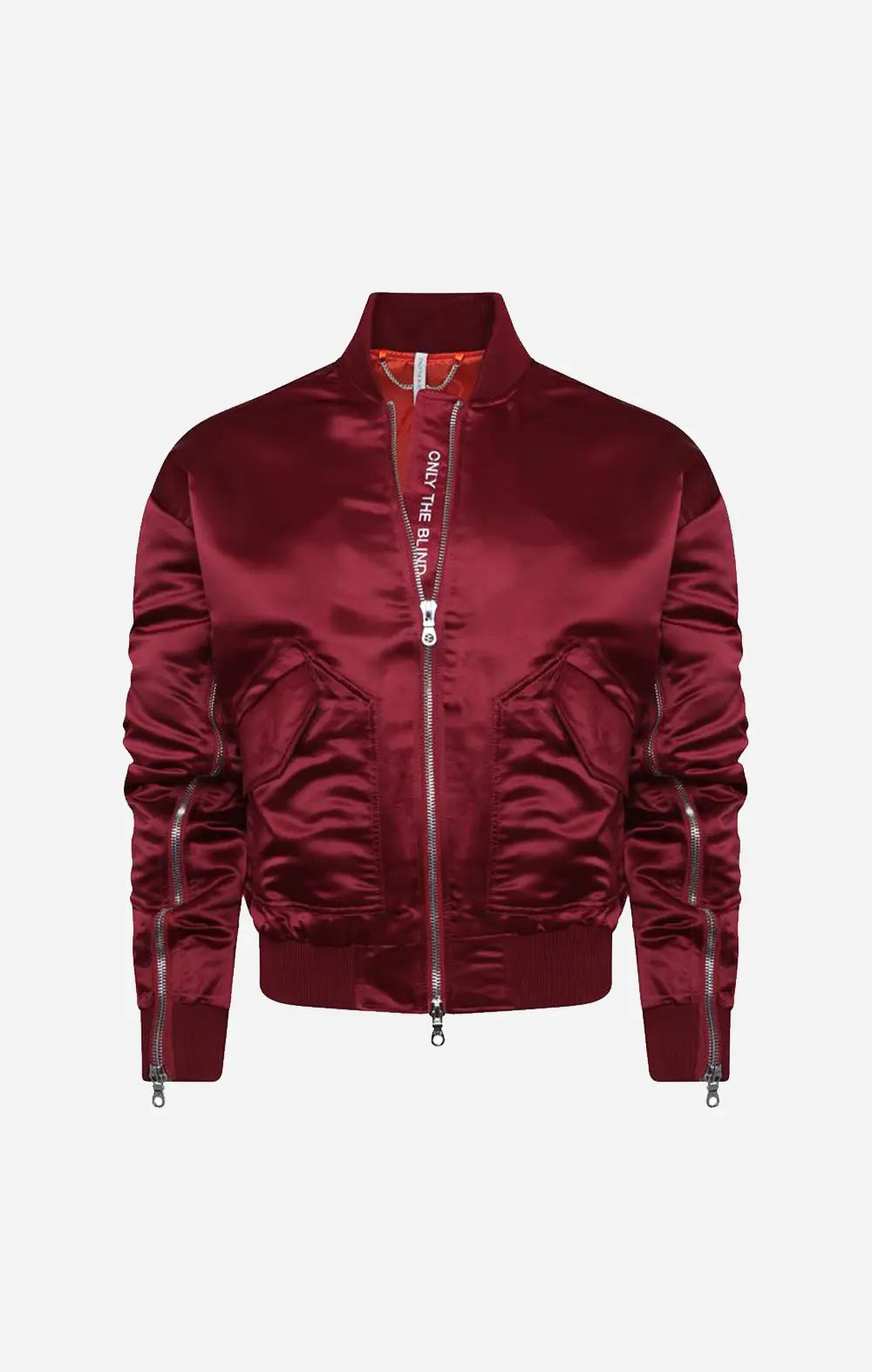 Signature satin wine bomber jacket - ONLY THE BLIND™