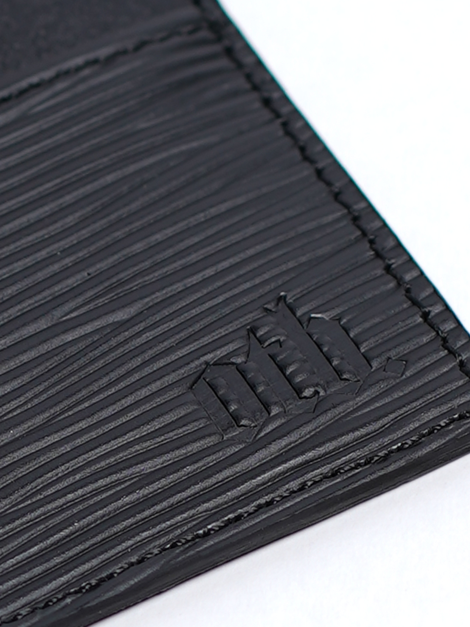 EPI Leather Debossed Card Holder - Black - ONLY THE BLIND™