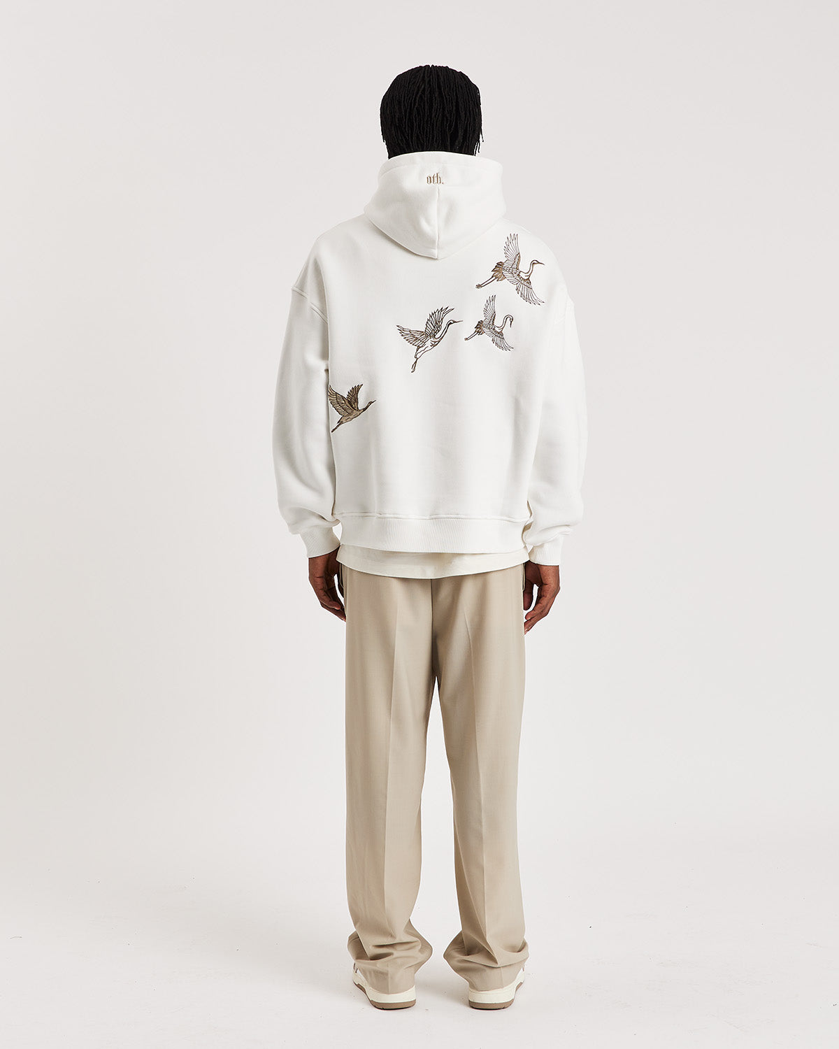Vintage White Crane Hood - ONLY THE BLIND™