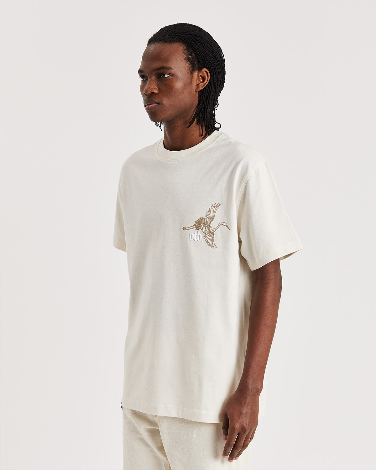 Ivory Summer Crane T-shirt - ONLY THE BLIND™