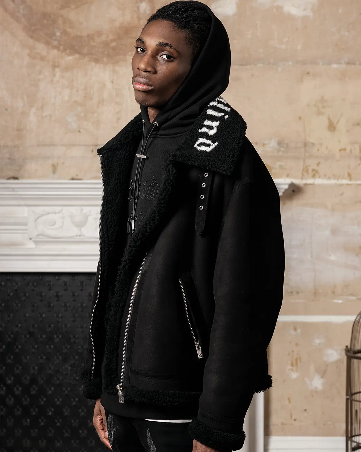 Phantom Aviator Shearling Jacket - ONLY THE BLIND™