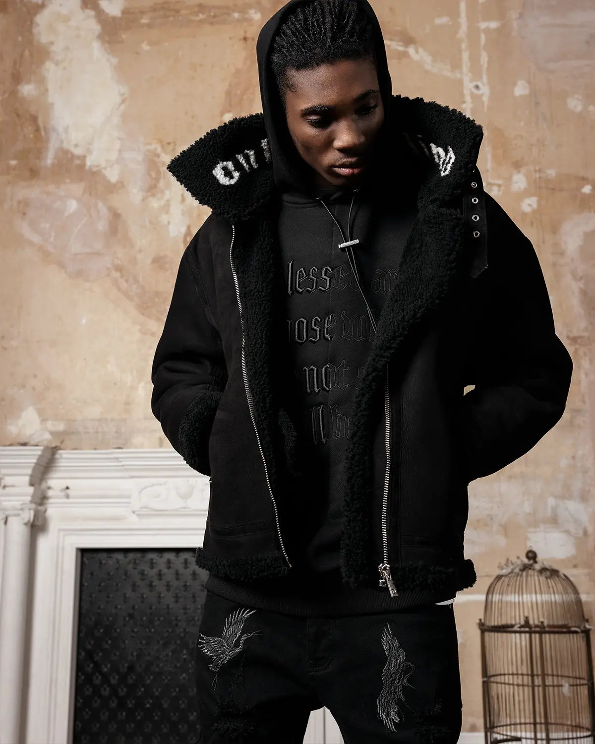 Phantom Aviator Shearling Jacket - ONLY THE BLIND™