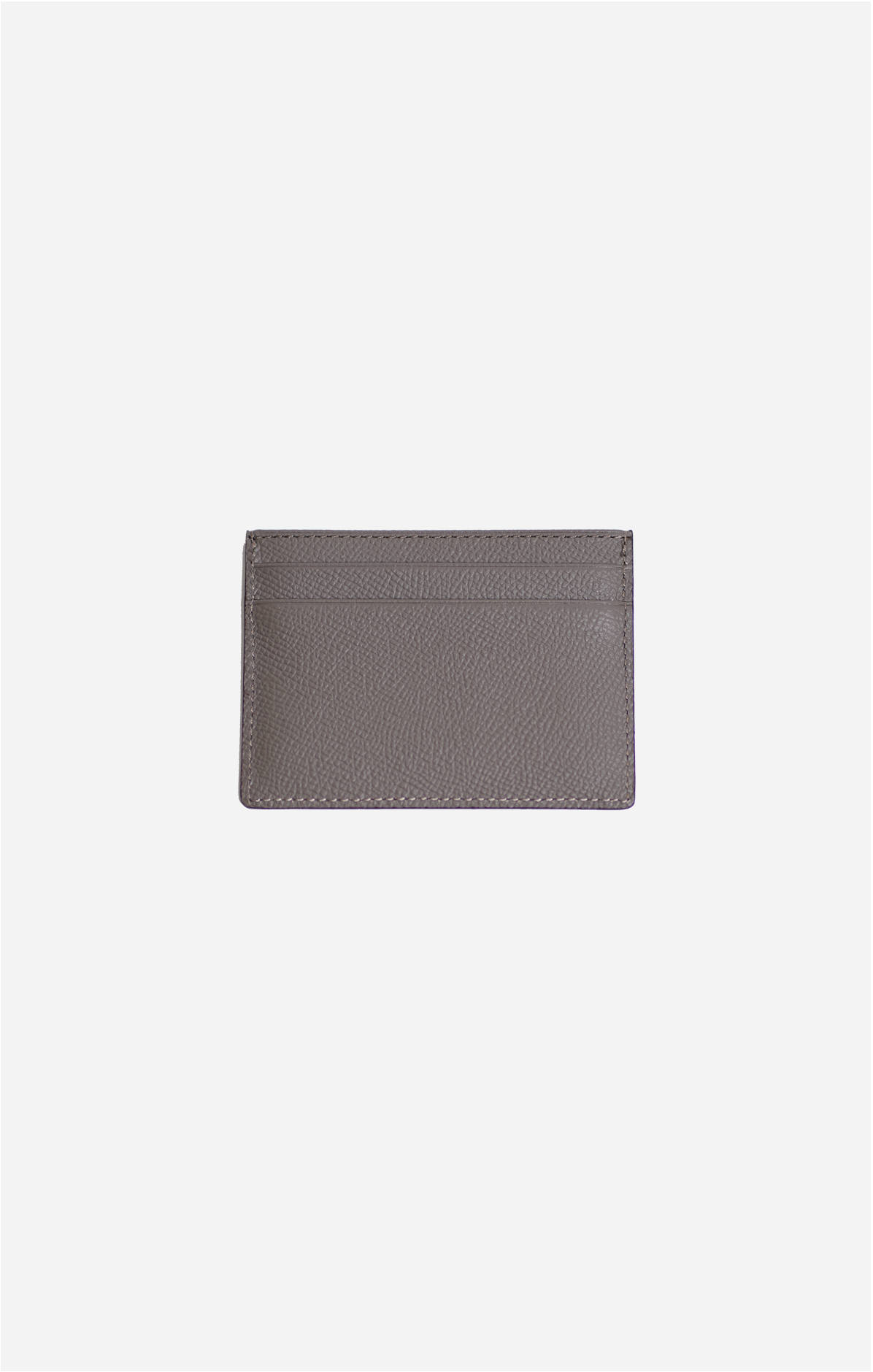 Epsom Leather Debossed Card Holder - Stone - ONLY THE BLIND™